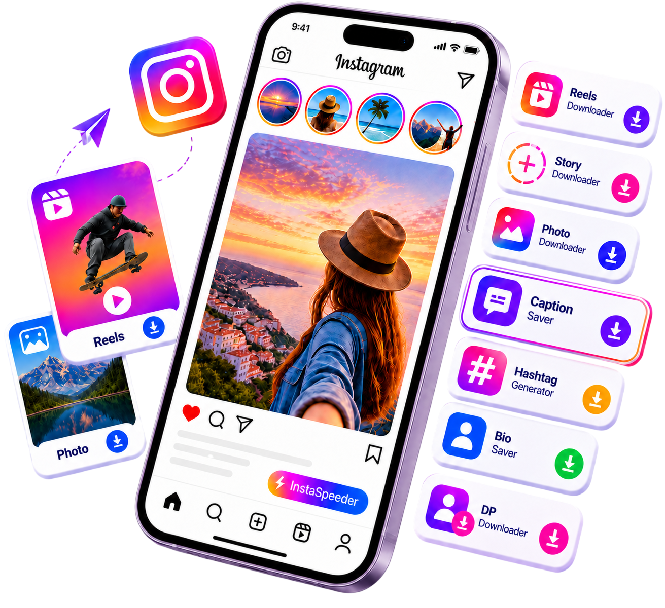 Instagram caption saver tool on mobile