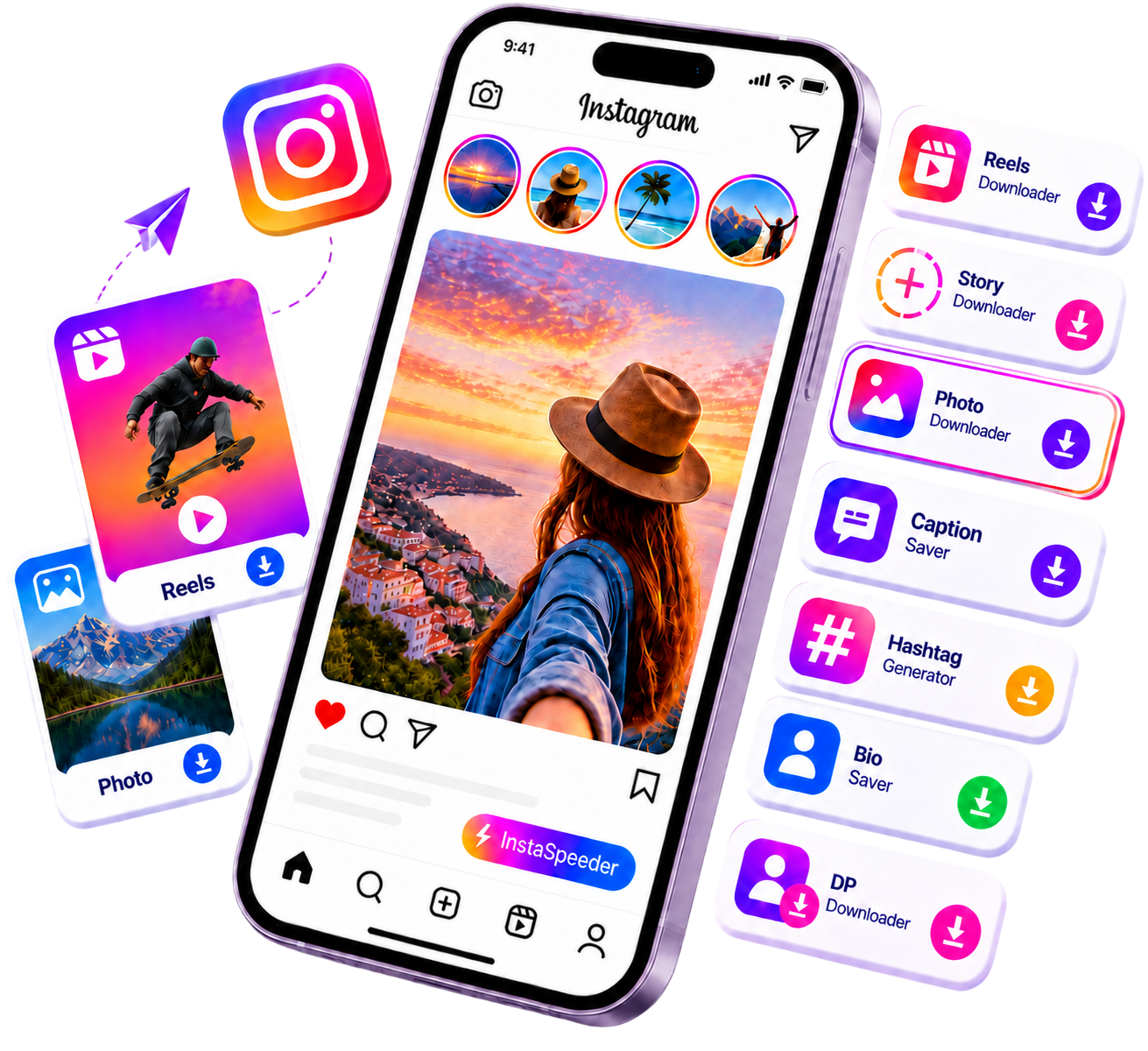 Preview of the Instagram Photo Downloader on mobile